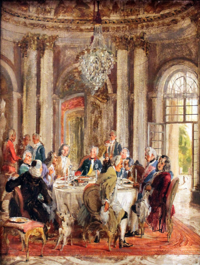 Den runde bordet til kong Fredrik II i Sanssouci - Adolph von Menzel