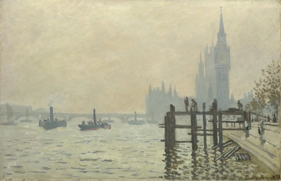 Themsen og Parlamentet - Claude Monet