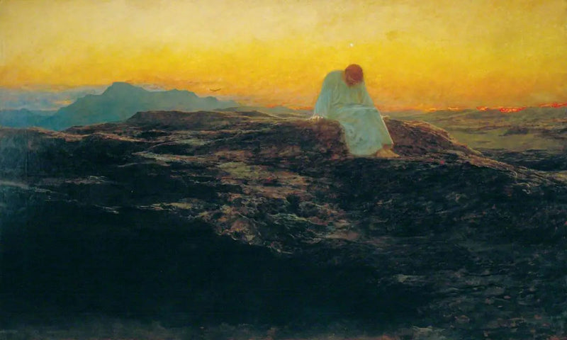 Fristelsen i ørkenen - Briton Rivière

Source:
La tentation dans le désert - Briton Rivière