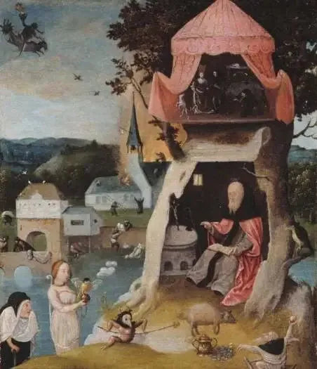 Den fristelsen av Saint Antoine. - Hieronymus Bosch