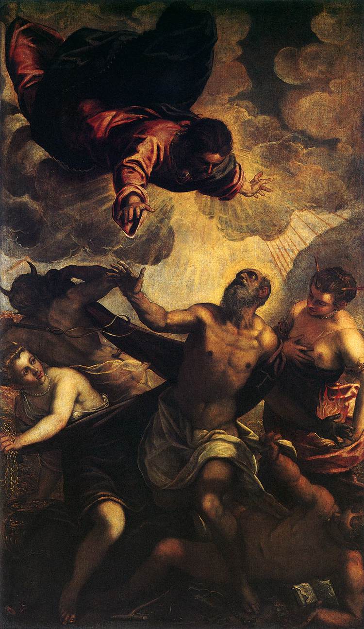 Fristelsen av Saint Antoine - Jacopo Tintoretto