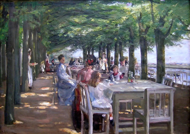 Terrassen til hotellet Louis C. Jacob i Nienstedten ved Elben - Max Liebermann
