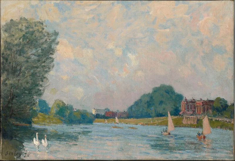 Terrassen i Saint-Germain, vår - Alfred Sisley