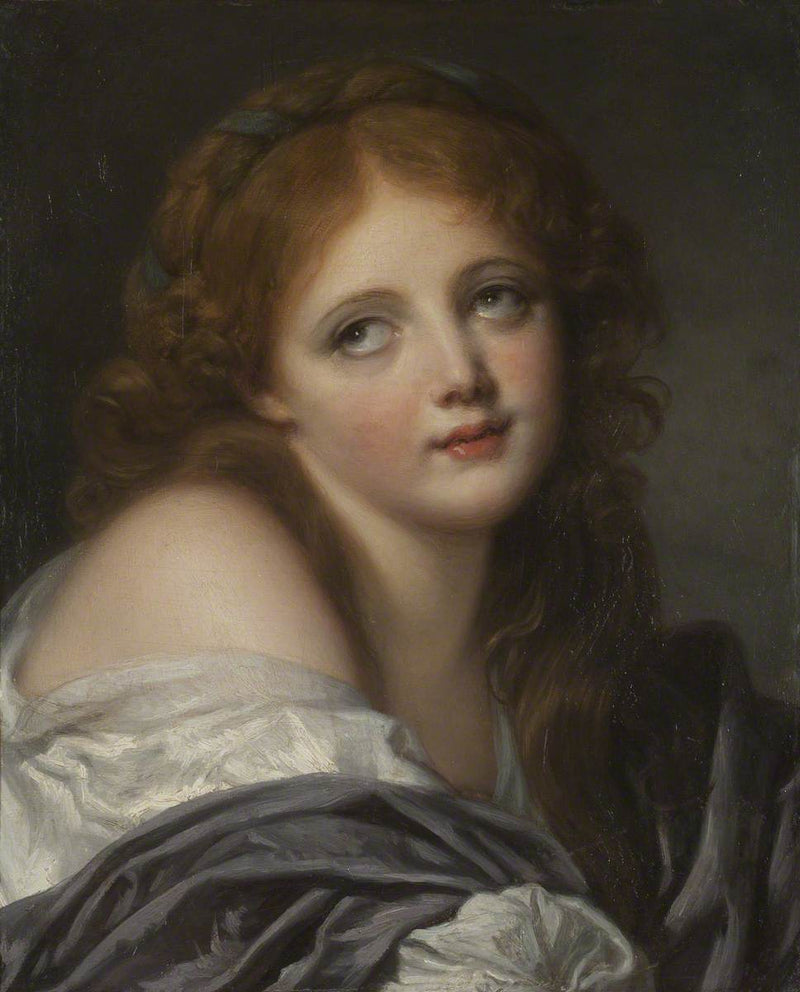 Hodet til en jente - Jean-Baptiste Greuze