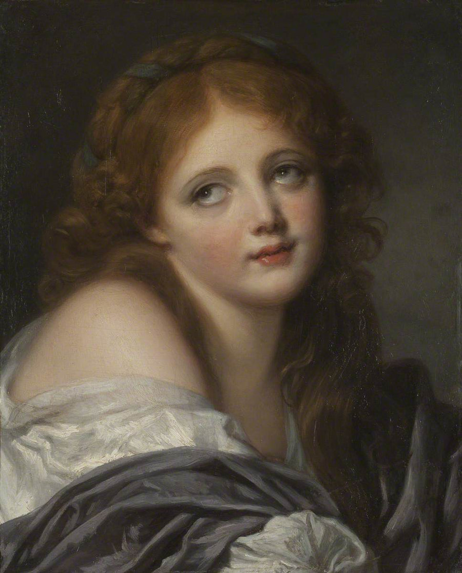 Hodet til en jente - Jean-Baptiste Greuze