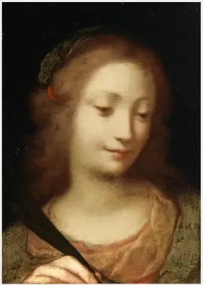 La tête de sainte Catherine la Martyre - Antonio da Correggio image 1 reproduction de peinture à l’huile