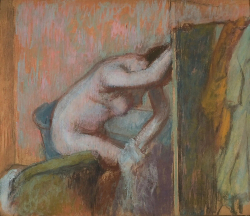 Badet etter bading - Edgar Degas