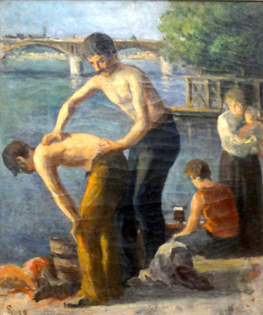 Toalettet ved Saints-Pères-broen - Maximilien Luce