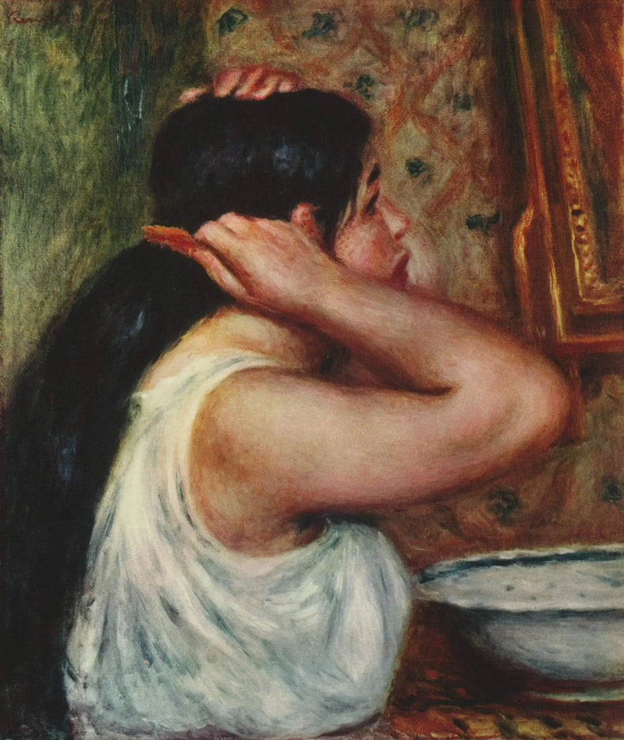 Toalett: kvinne som sminker seg - Pierre-Auguste Renoir