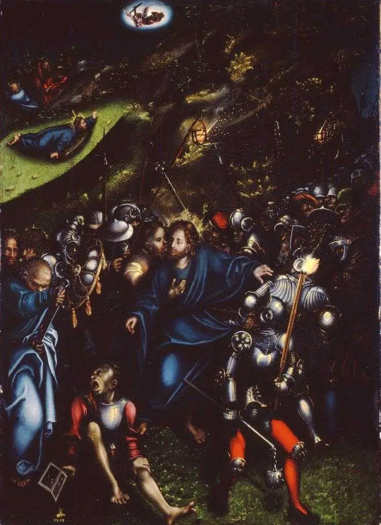 Forræderiet og fangenskapet til Kristus - Lucas Cranach den eldre