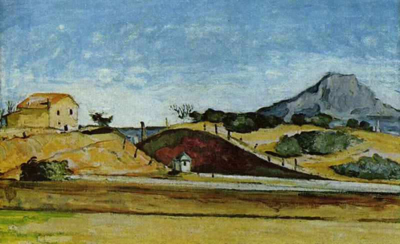 Skyttergraven med Montagne Sainte-Victoire - Paul Cézanne