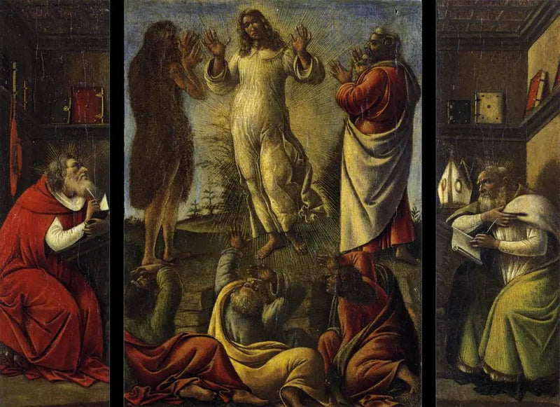Transfigurasjonen, helgen Hieronymus og helgen Augustin - Sandro Botticelli