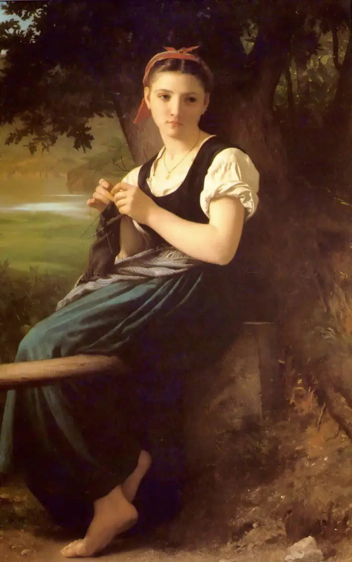 Strikkeren - Bouguereau