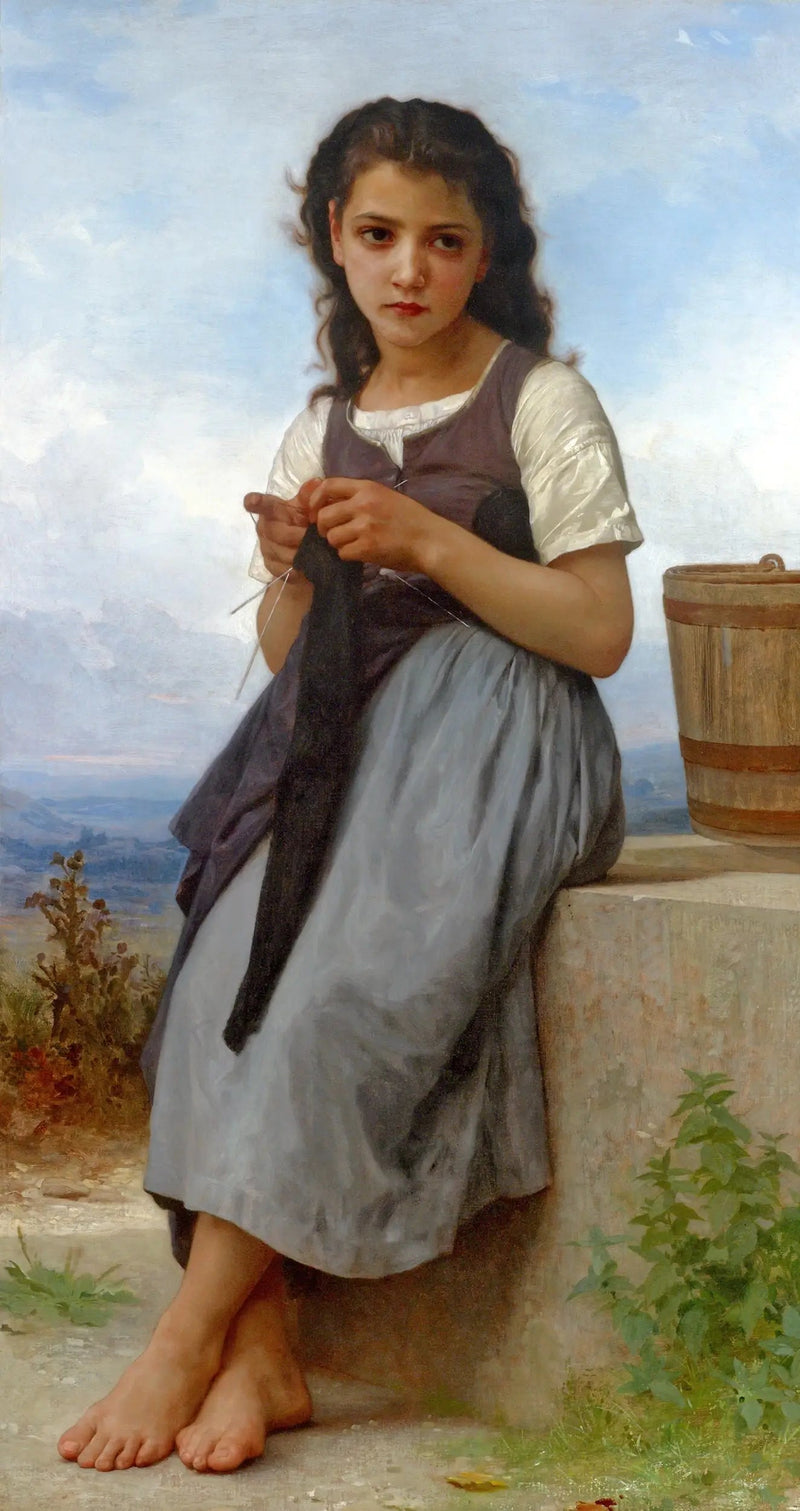 Strikkeren - Bouguereau