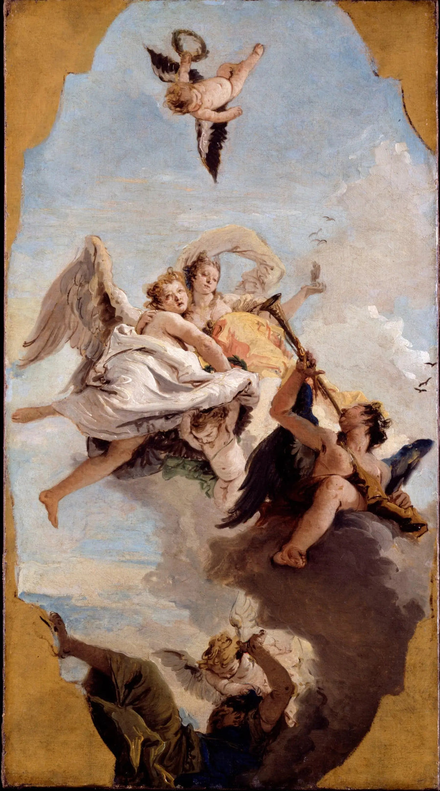 Dyden og edle egenskaper jager uvitenhet bort - Giovanni Battista Tiepolo