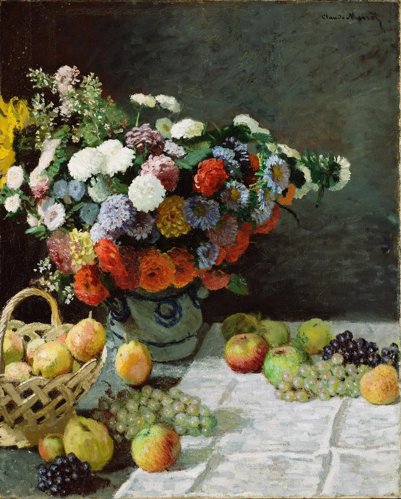 Livet med blomster og frukt - Claude Monet
