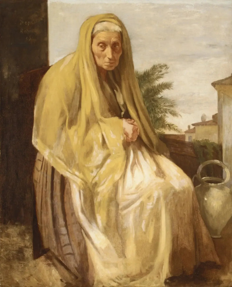 Den gamle italienske kvinnen - Edgar Degas