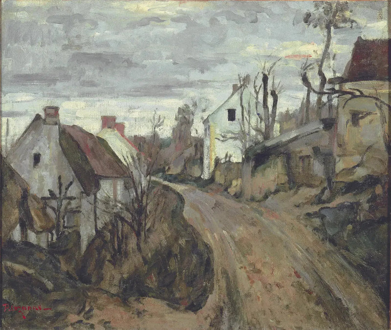 Den gamle veien i Auvers-sur-Oise - Paul Cézanne
