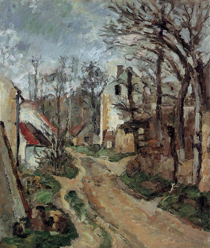 Den gamle veien i Auvers-sur-Oise - Paul Cézanne