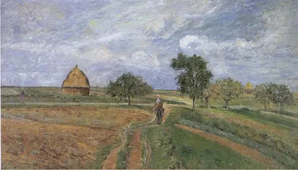 Den gamle veien fra Ennery til Pontoise - Camille Pissarro