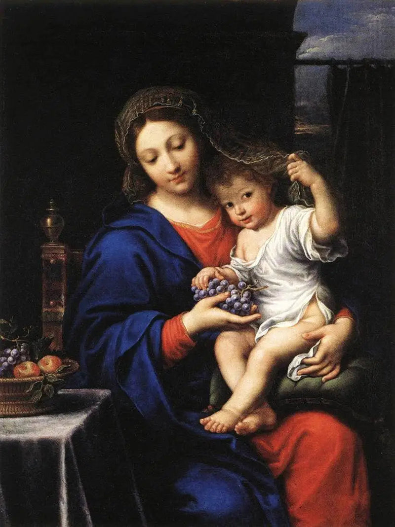 Jomfruen med drueklasen - Pierre Mignard
