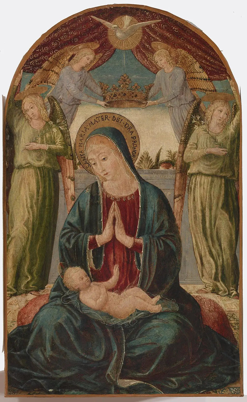 Jomfruen med barnet og engler - Benozzo Gozzoli