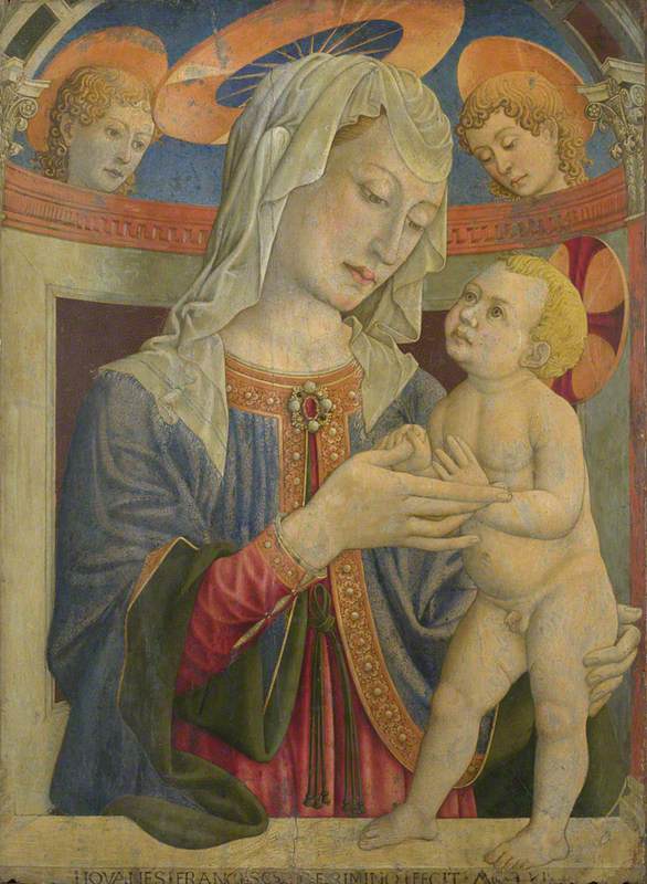 Jomfruen med barnet og to engler - Giovanni Francesco da Rimini