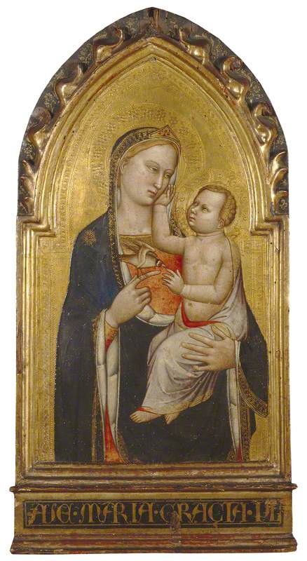 La Vierge à l'Enfant avec le chardonneret - Bernardo Daddi image 1 reproduction artisanale de tableau