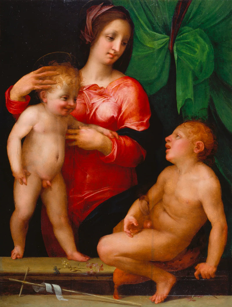 Jomfruen med barnet og den lille hellige Johannes - Rosso Fiorentino