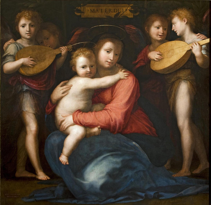 Jomfruen med barnet og fire engler - Fra Bartolomeo