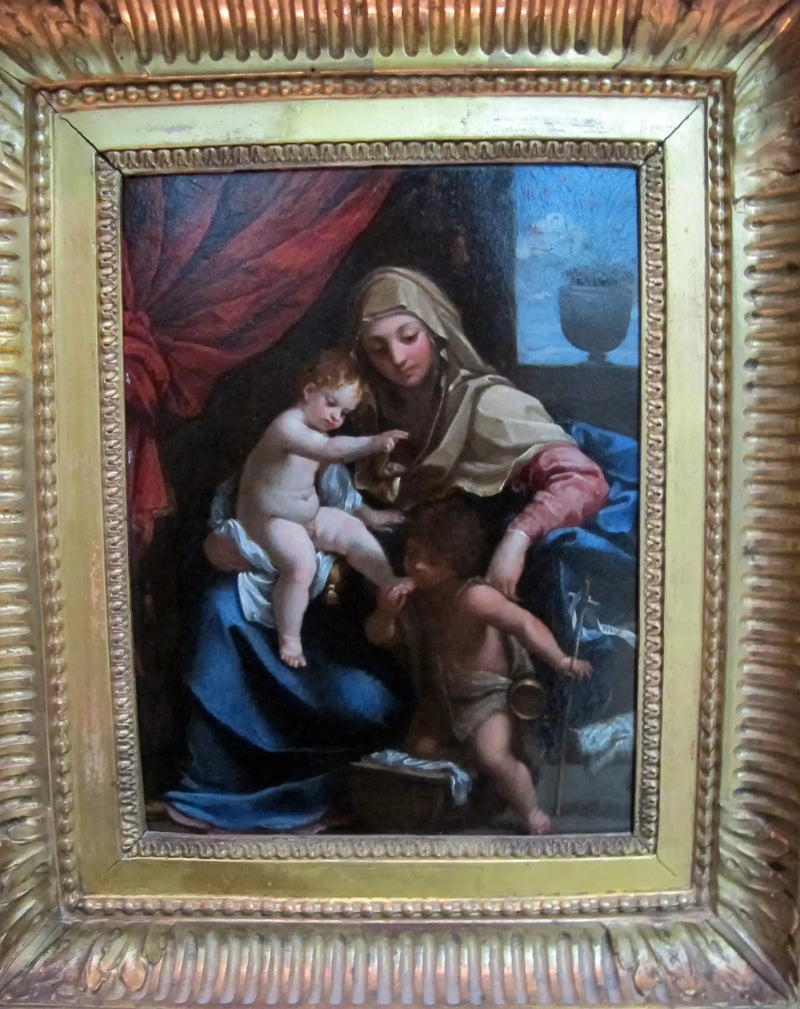 Jomfruen med barnet og Saint Johannes Døperen - Guido Reni
