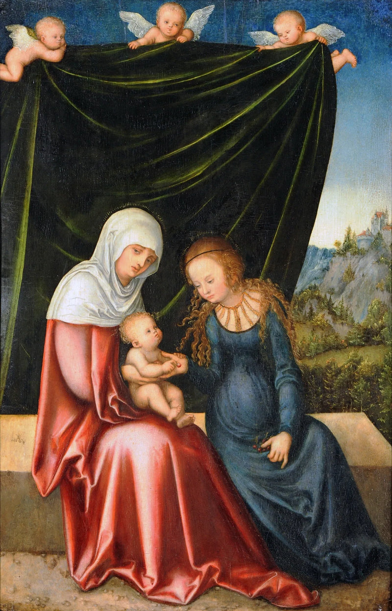 Jomfruen med barnet og helgeninne Anna - Lucas Cranach den eldre