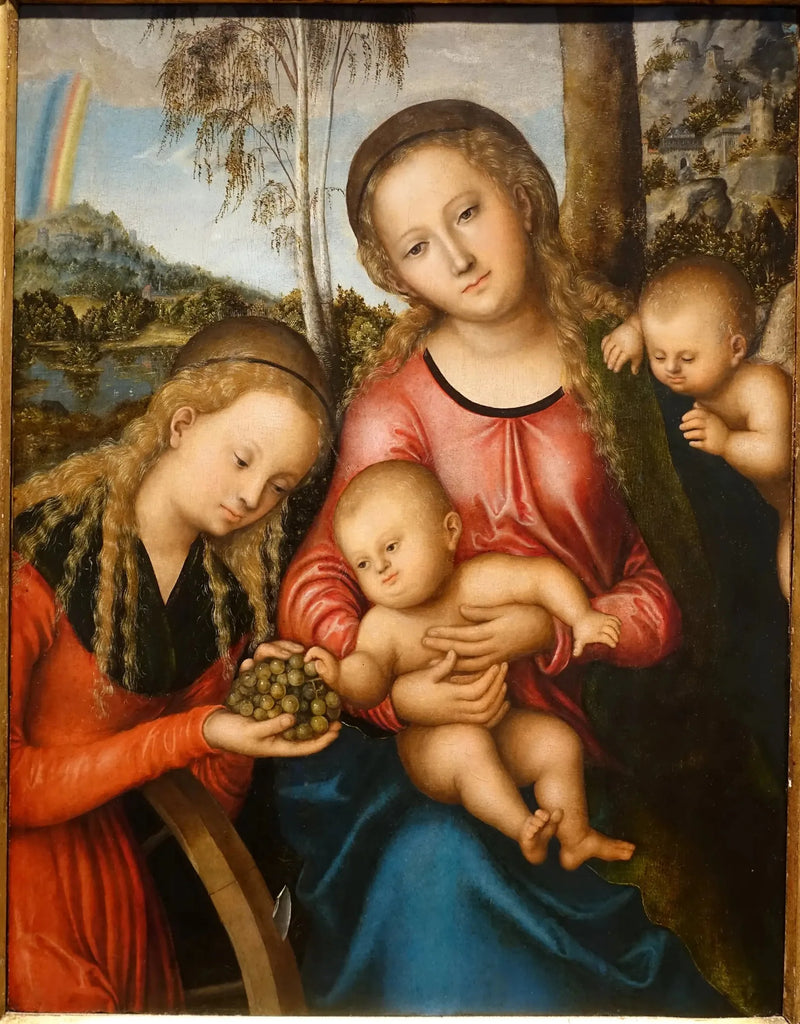 Jomfruen med barnet og St. Katarina - Lucas Cranach den eldre