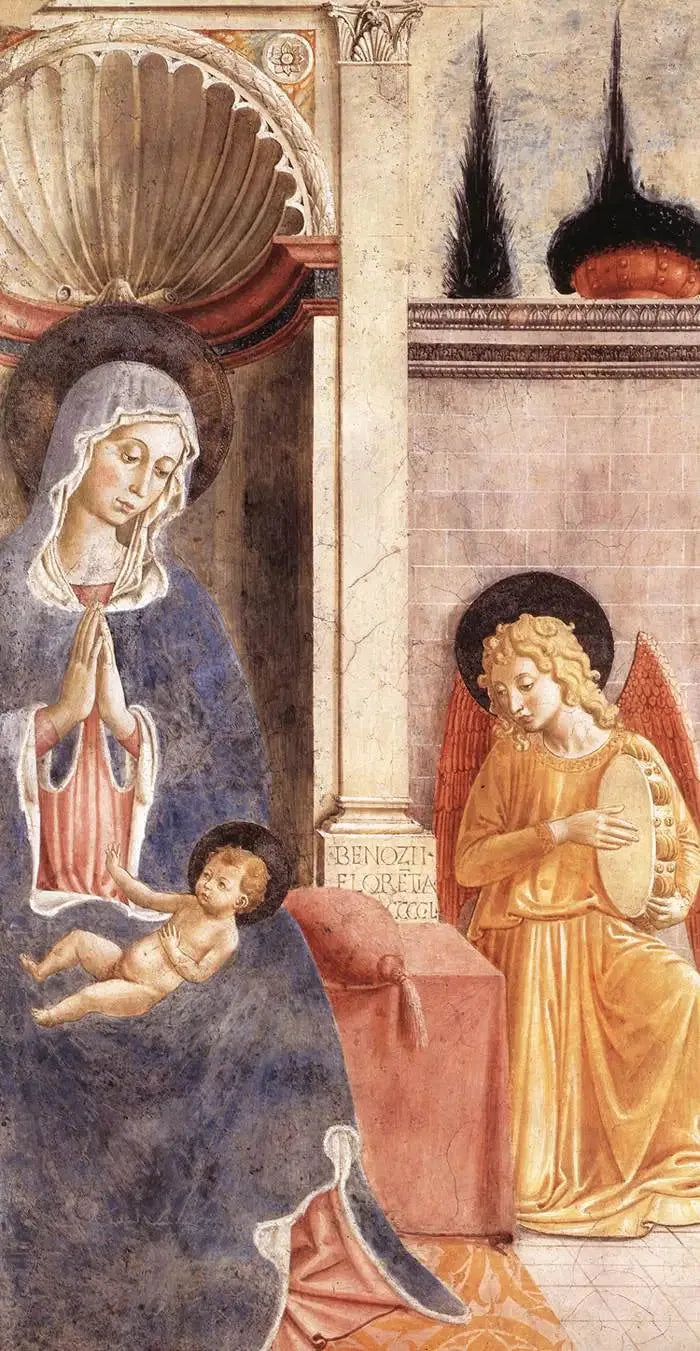 Jomfruen med barnet - Benozzo Gozzoli