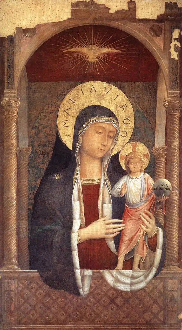 Jomfruen med barnet som gir velsignelser - Benozzo Gozzoli