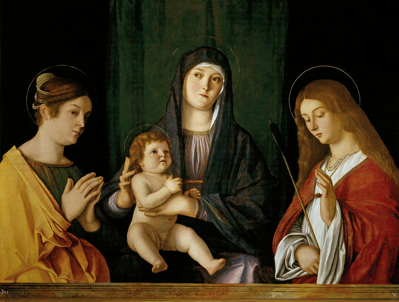 Jomfruen med barnet mellom to helgener - Giovanni Bellini