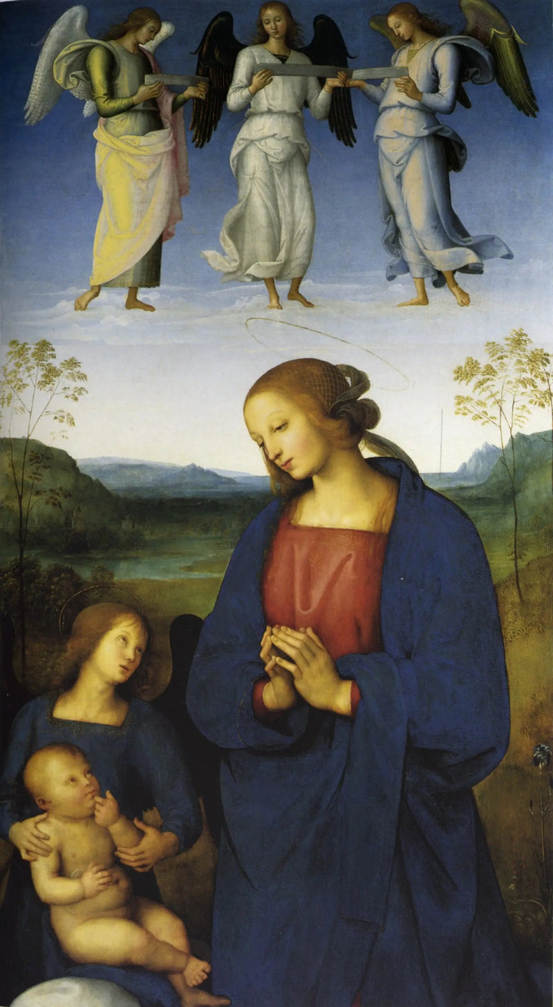 Jomfruen med barnet og englene - Pietro Perugino