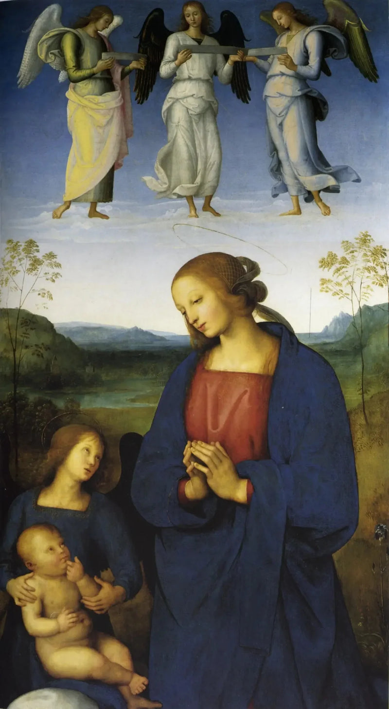 Jomfruen med barnet og englene - Pietro Perugino