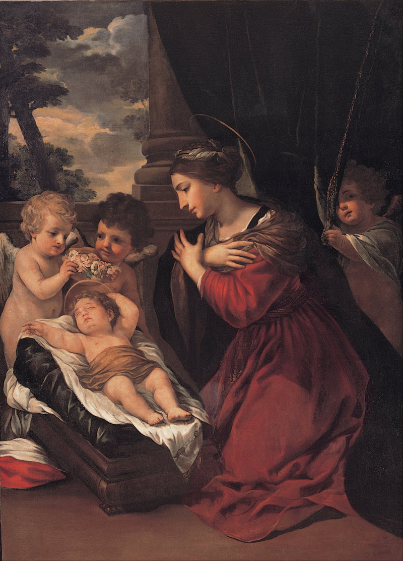 Jomfruen med barnet og englene - Pietro da Cortona