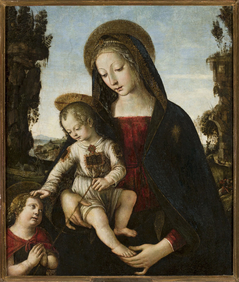 Jomfruen med barnet og Saint Jean - Pinturicchio