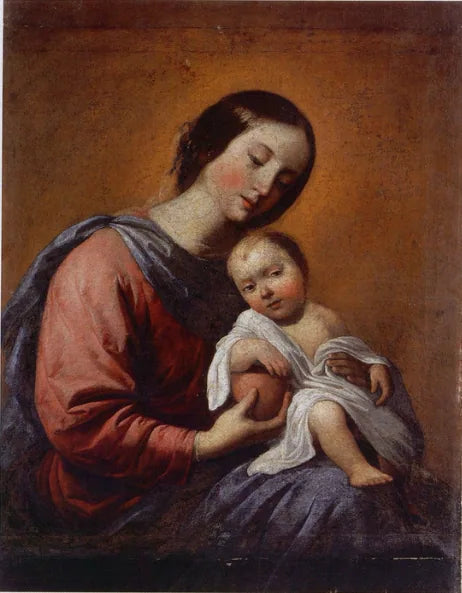Jomfruen med barnet - Francisco de Zurbarán