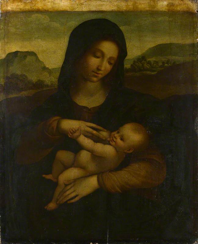 Jomfruen med barnet - Il Sodoma (Giovanni Antonio Bazzi)