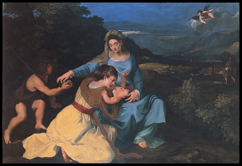 Jomfruen med barnet, Saint Catherine og Saint Jean - Pietro da Cortona