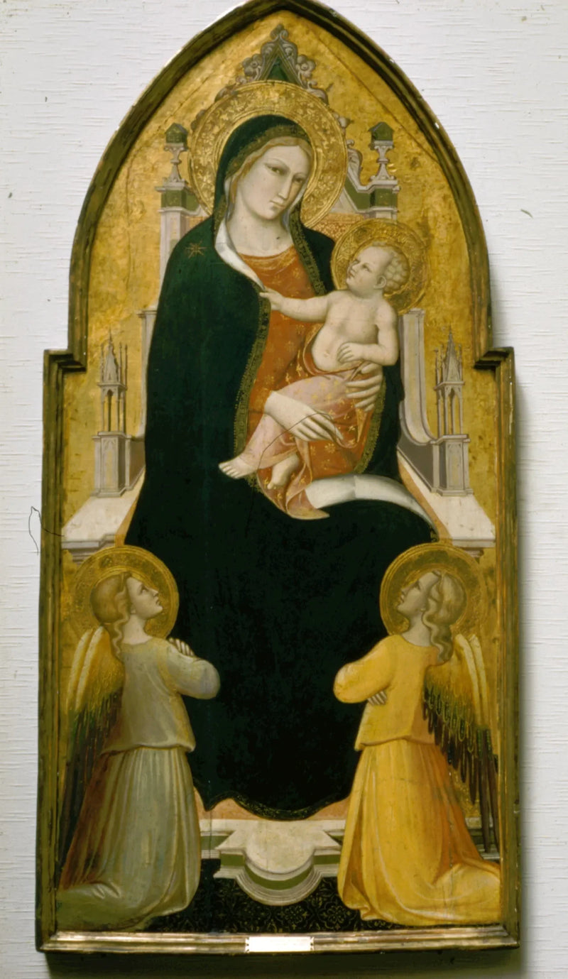 Jomfruen med barnet som troner med engler - Spinello Aretino
