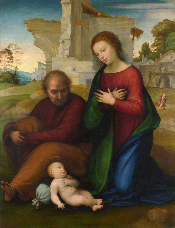 Jomfruen som tilber barnet med Saint Joseph - Fra Bartolomeo