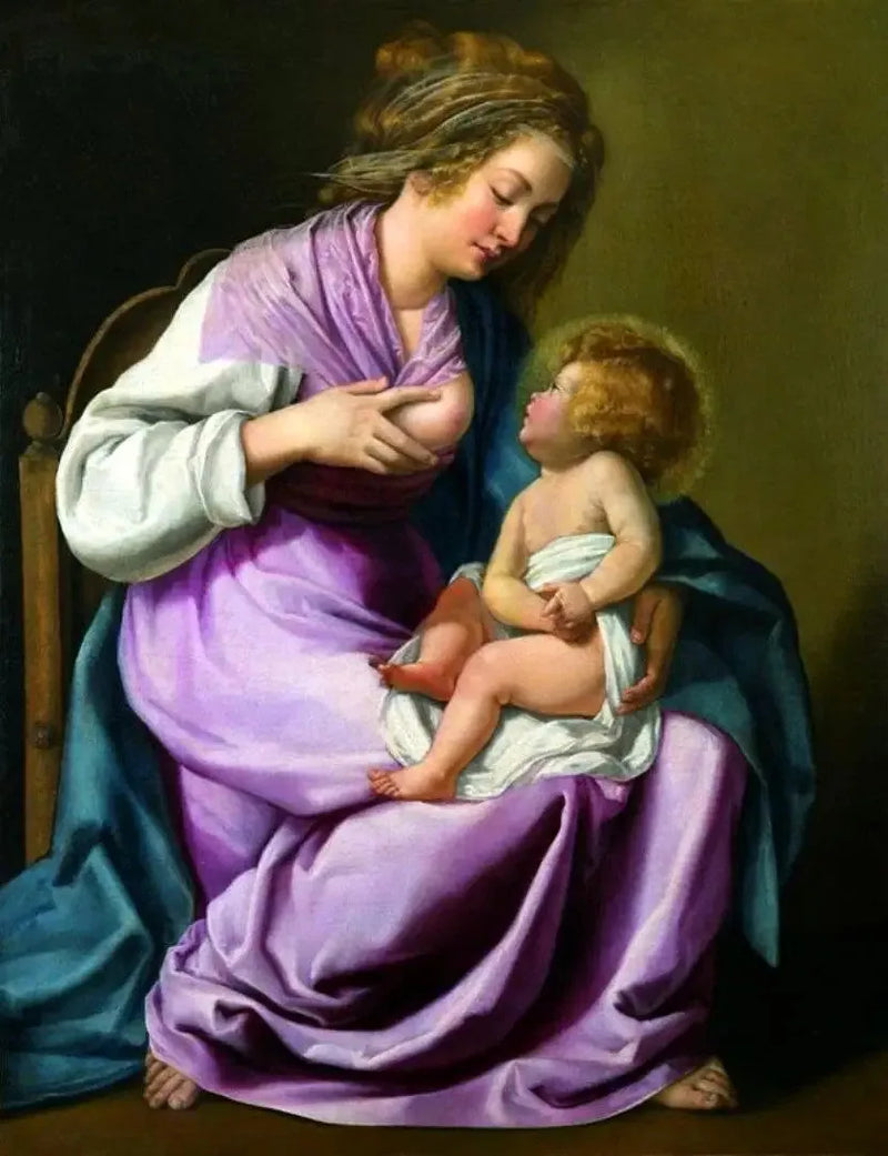 Jomfruen som ammer barnet - Artemisia Gentileschi