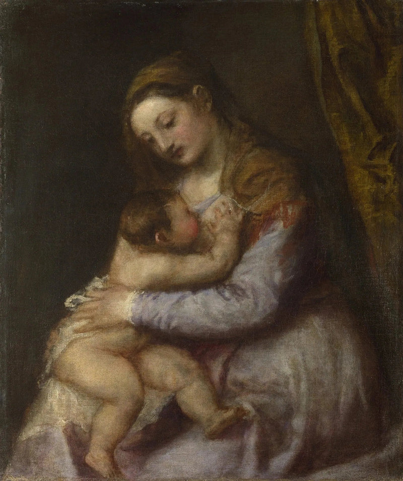 Jomfruen som ammer barnet Jesus - Titian