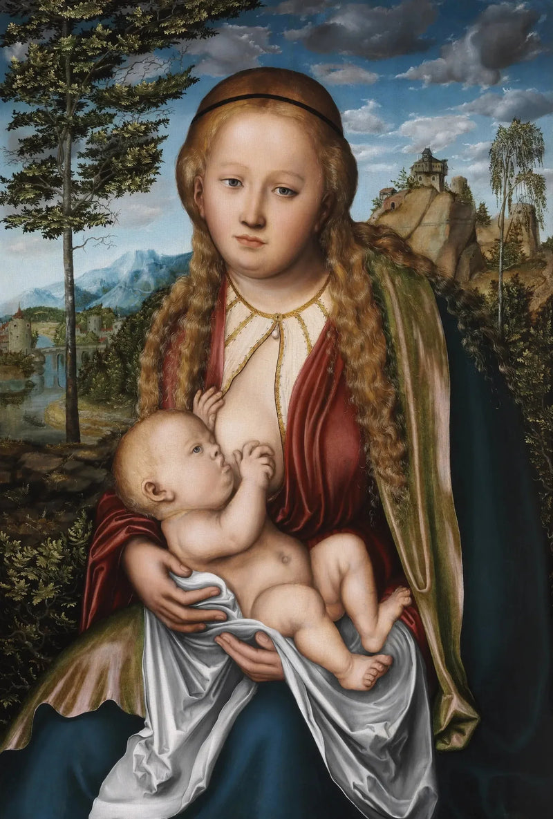 Jomfruen som ammer barnet - Lucas Cranach den eldre