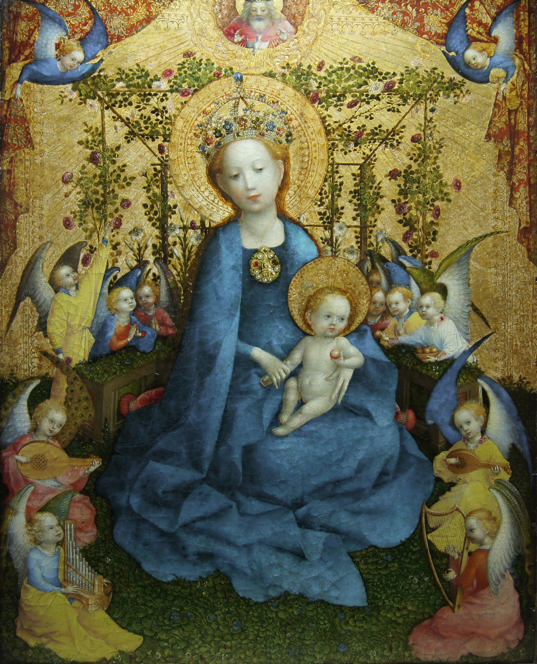 La Vierge au buisson de roses - Stefan Lochner image 1 copie peinte à la main à l’huile