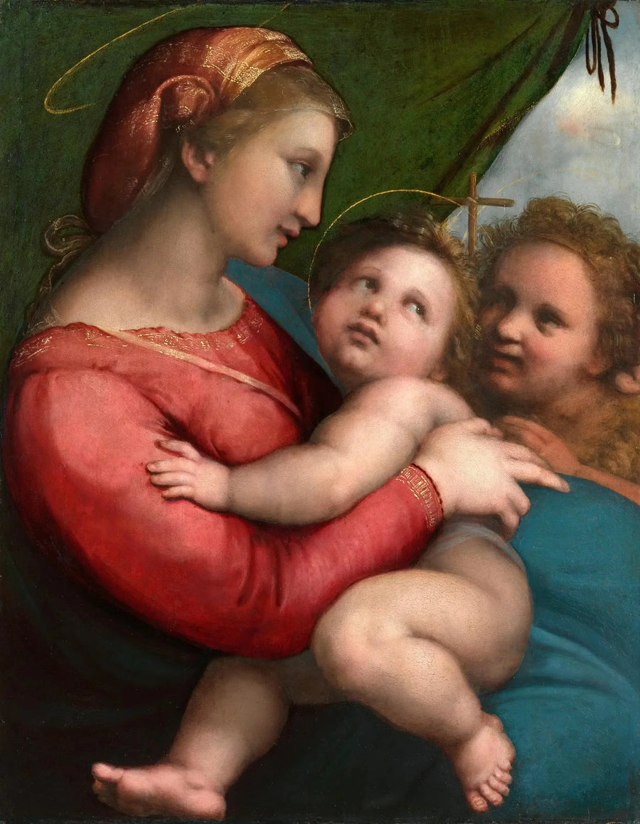 Jomfruen med gardinen - Raphael Sanzio